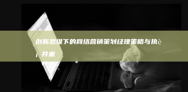 创新思维下的网络营销策划经理：策略与执行并重